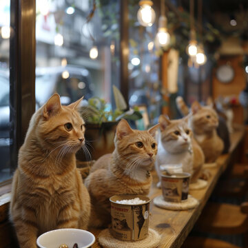 窗边木架上的猫咪