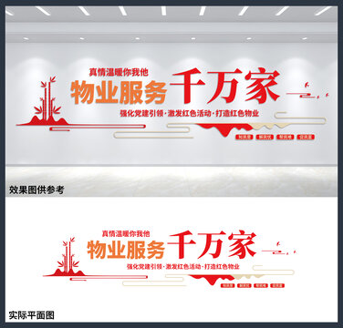 物业服务千万家展板背景墙设计