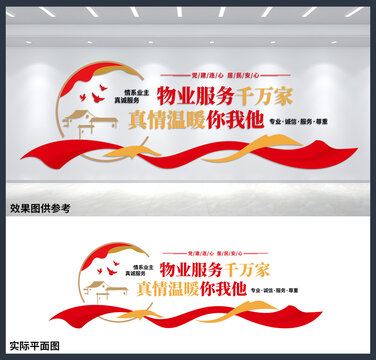 物业服务千万家展板文化背景墙