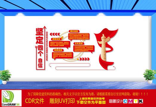 坚定四个自信文化墙