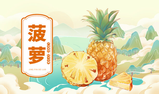 菠萝水果包装