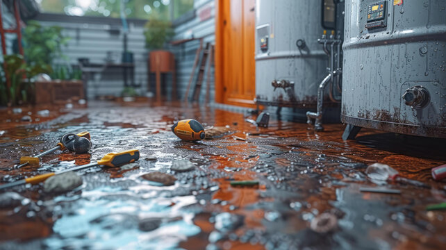 地下室热水器漏水