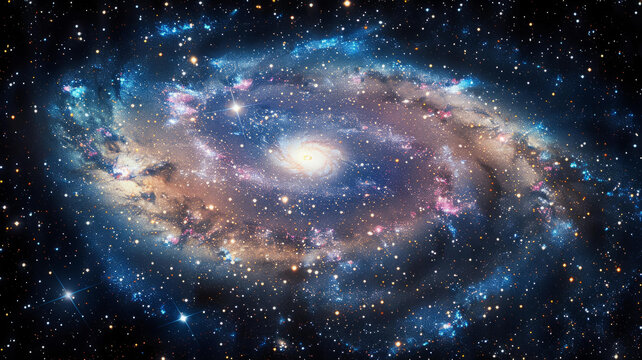 壮丽的太空星系群星璀璨星云变幻莫测