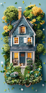 森林小屋的AI图片