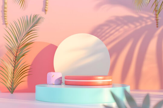 夏季产品展示背景图