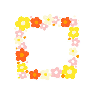 春日花花插画边框