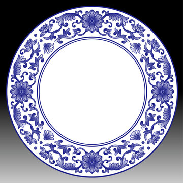 青花缠枝莲纹