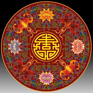 福寿莲纹