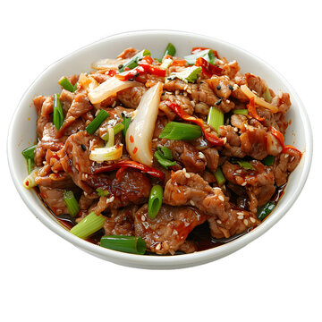 [免抠素材]葱爆牛肉