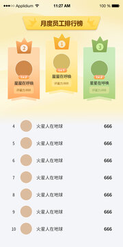 员工排行榜