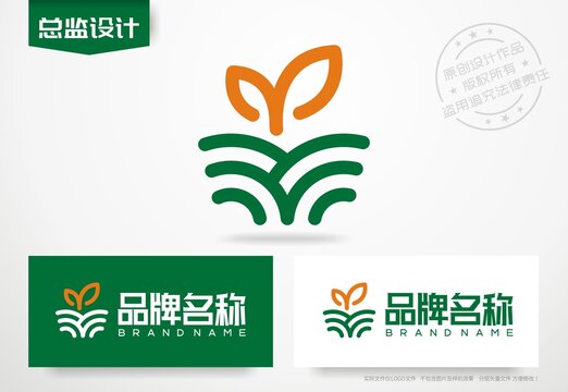花朵标志发芽ogo园丁