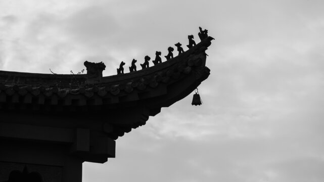 中式建筑屋脊走兽