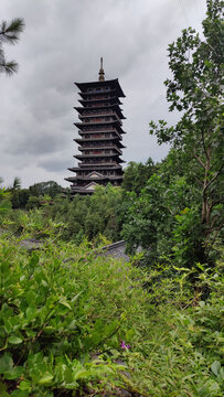 开化宫根佛国古色古香亭台楼阁