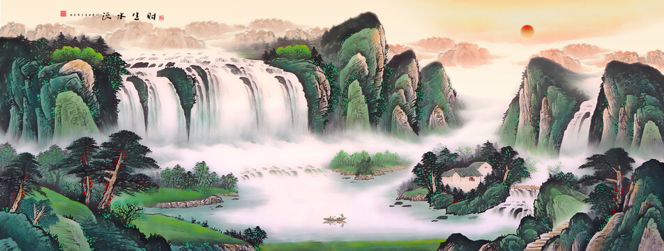 国画山水画