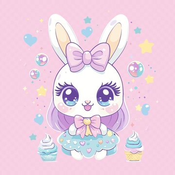 可爱小兔子图案