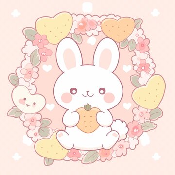 可爱卡通小兔子