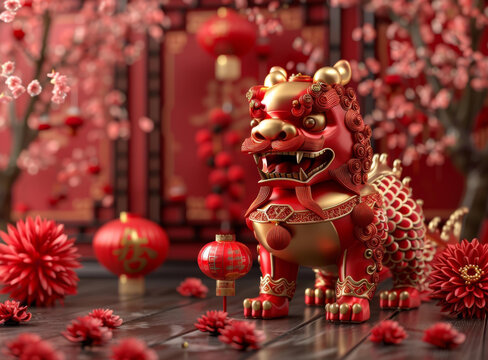 祥狮献瑞闹新春