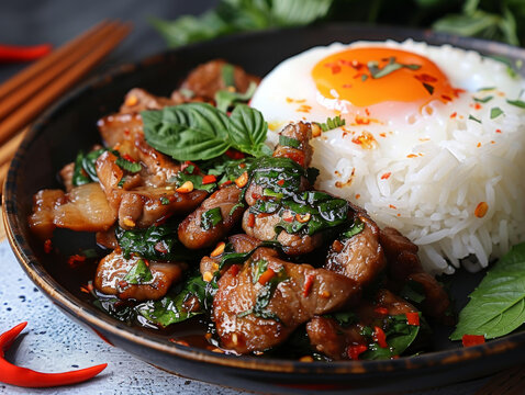 泰式打拋豬肉蓋飯