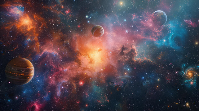 行星和恒星在外太空