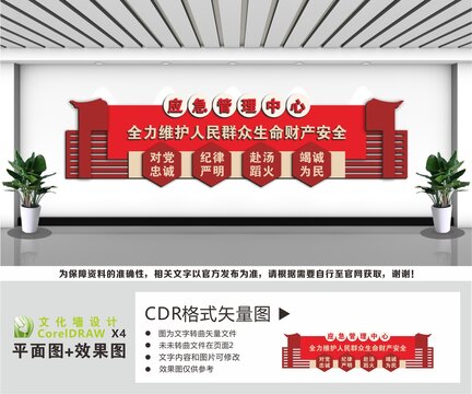 应急管理中心文化墙
