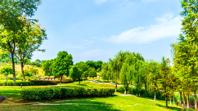 碧水蓝天景观