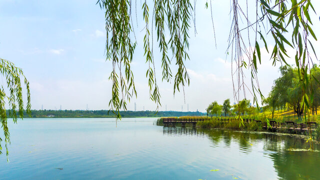 碧水蓝天松雅湖