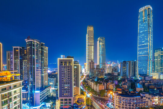 长沙IFS国金中心城市风光夜景