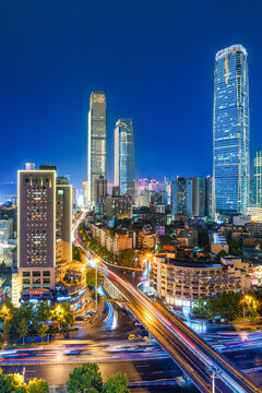 长沙IFS国金中心城市风光夜景