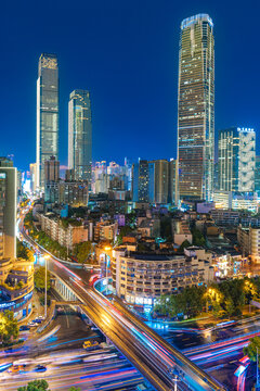 长沙IFS国金中心城市风光夜景