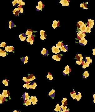 黑底黄花