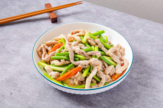 蒜薹炒肉丝