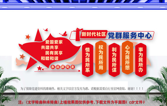 社区党群服务中心文化墙