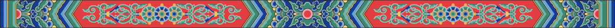 矢量图太原文庙山门楞草彩绘
