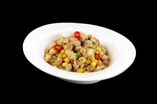 白果炒鸡丁