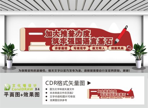 推广普通话文化墙