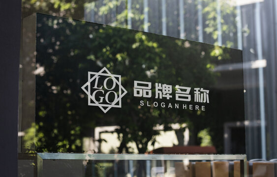 玻璃墙logo样机