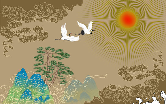 祥云背景墙
