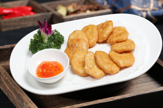 香煎手打墨鱼饼