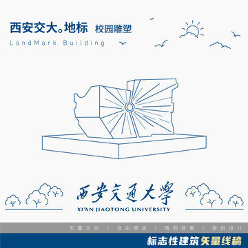 西安交通大学四大发明广场雕塑