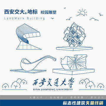 西安交通大学四大发明广场雕像