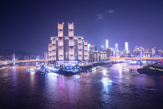 重庆朝天门夜景
