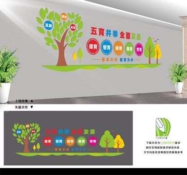 五育并举文化墙