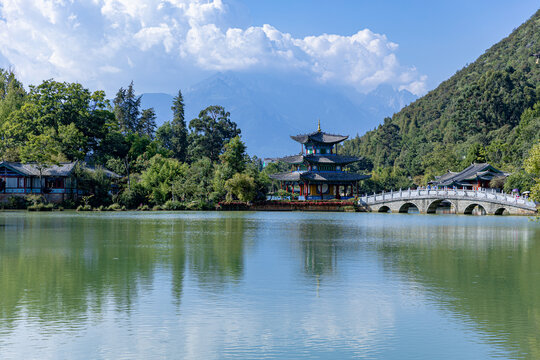 丽江黑龙潭公园风景