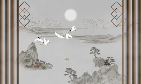 栅格山水画