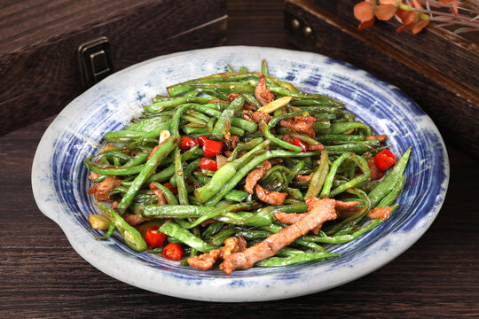 肉炒扁豆