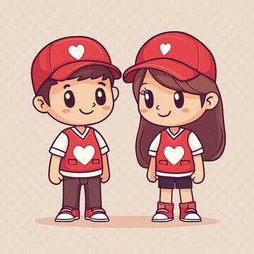 卡通志愿者插画