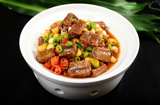 豆豉烧腊排