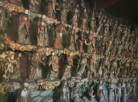 山西平遥双林寺塑像