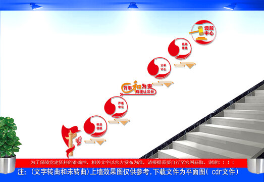 调解中心楼梯文化墙