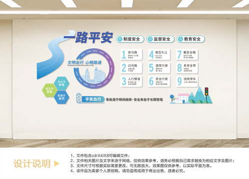 交通安全知识文化墙设计